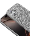 iPhone 16 Plus Kılıf Parlak Taşlı Tasarım Pırlanta Kapak