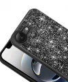 iPhone 16E Kılıf Parlak Taşlı Tasarım Pırlanta Kapak