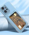 Xiaomi Redmi Note 12 5G Kılıf Kartlıklı Şeffaf Setra Clear Silikon Kapak