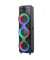 GD-3126 Dijital LED Göstergeli Mikrofonlu RGB TWS Üçlü 10 inç Stereo Bass Kablosuz Karaoke Hoparlör