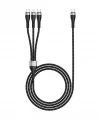 3in1 USB-A to Lightning - Type-C - Type-C Şarj ve Data Kablosu 20W 1.5M