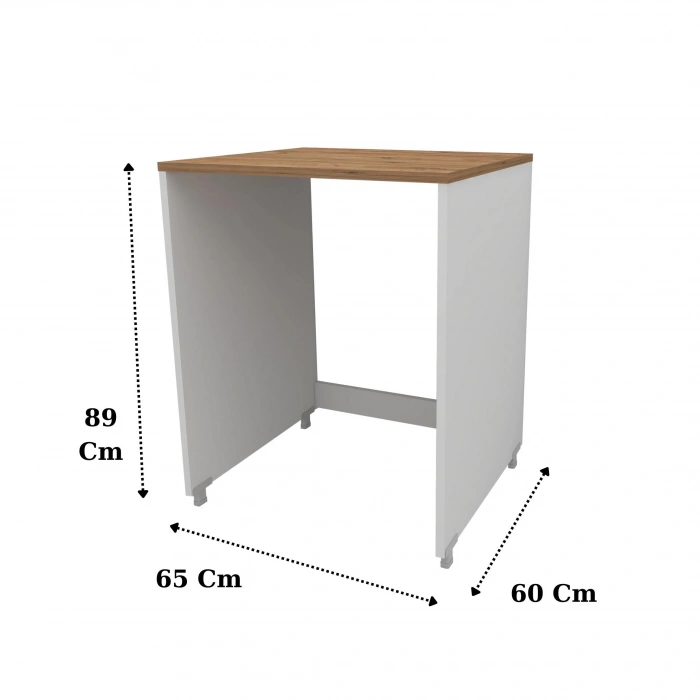 Ece Çamaşır Makinesi Dolabı Kurutma Makinesi Kapaksız Banyo Dolabı - Çam