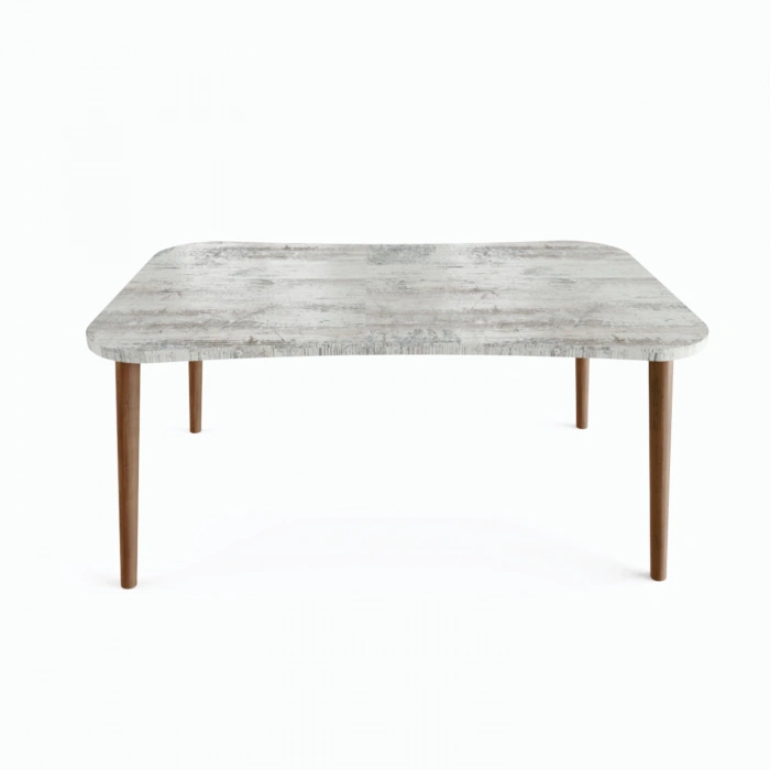 Esma Orta Sehpa Ahşap Ayaklı Sehpa - Kristal