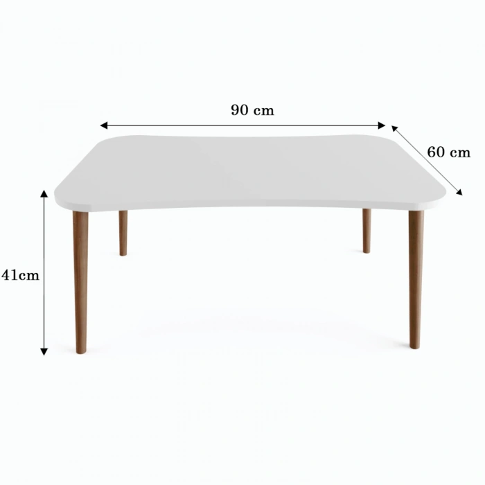 Esma Orta Sehpa Ahşap Ayaklı Sehpa - Sonomo