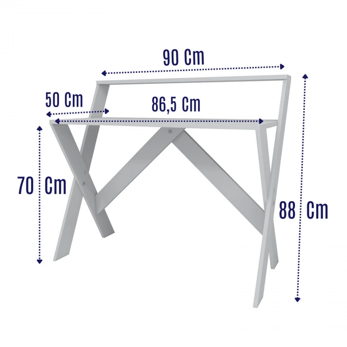 İQAS 50x90 Cm Çalışma Masası Laptop Bilgisayar Masası Ofis Ders Yemek Çocuk Masası Antrasit