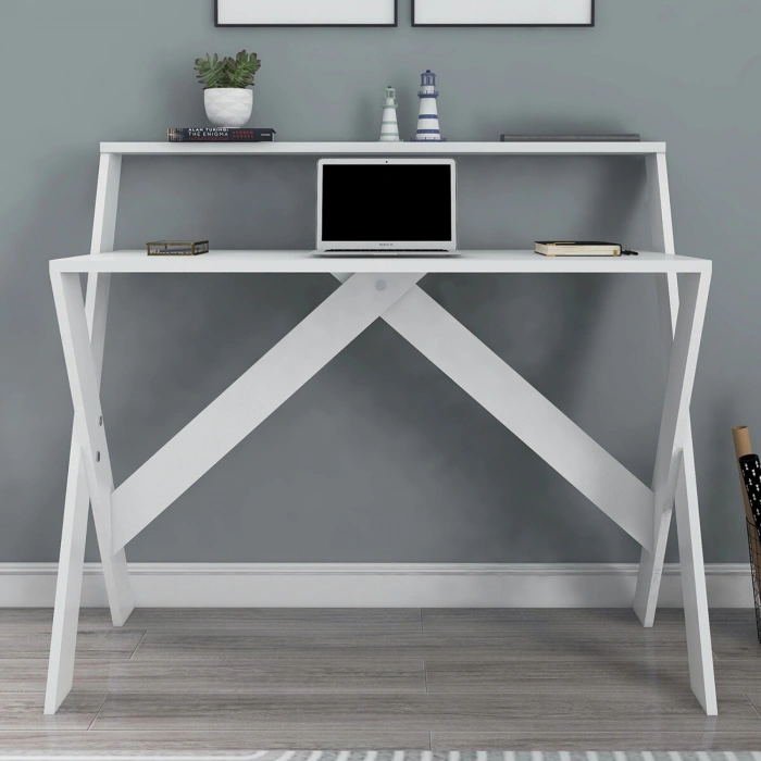 İQAS 50x90 Cm Çalışma Masası Laptop Bilgisayar Masası Ofis Ders Yemek Çocuk Masası Beyaz