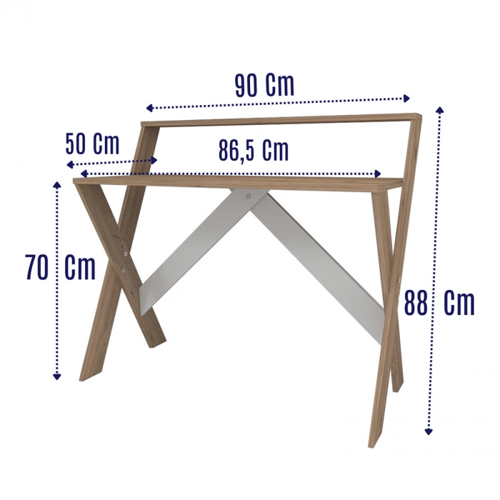 İQAS 50x90 Cm Çalışma Masası Laptop Bilgisayar Masası Ofis Ders Yemek Çocuk Masası Çam