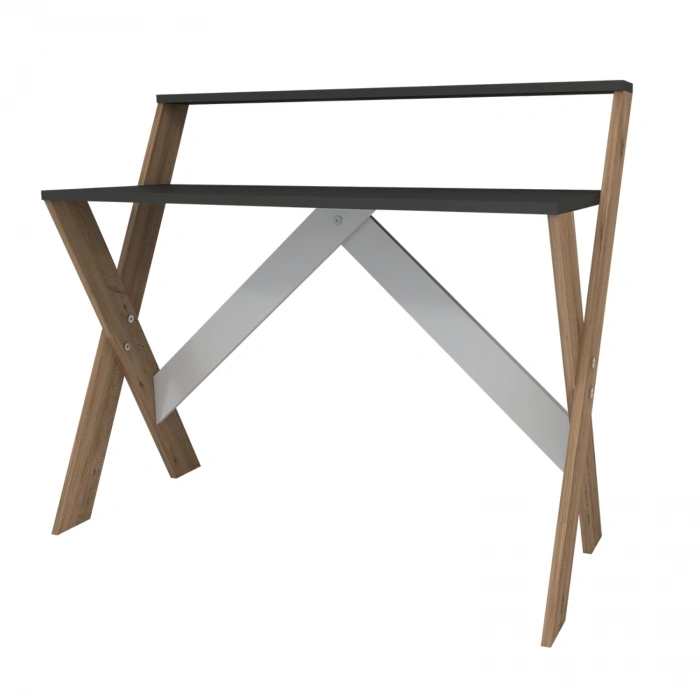 İQAS 50x90 Cm Çalışma Masası Laptop Bilgisayar Masası Ofis Ders Yemek Çocuk Masası Çam - Antrasit