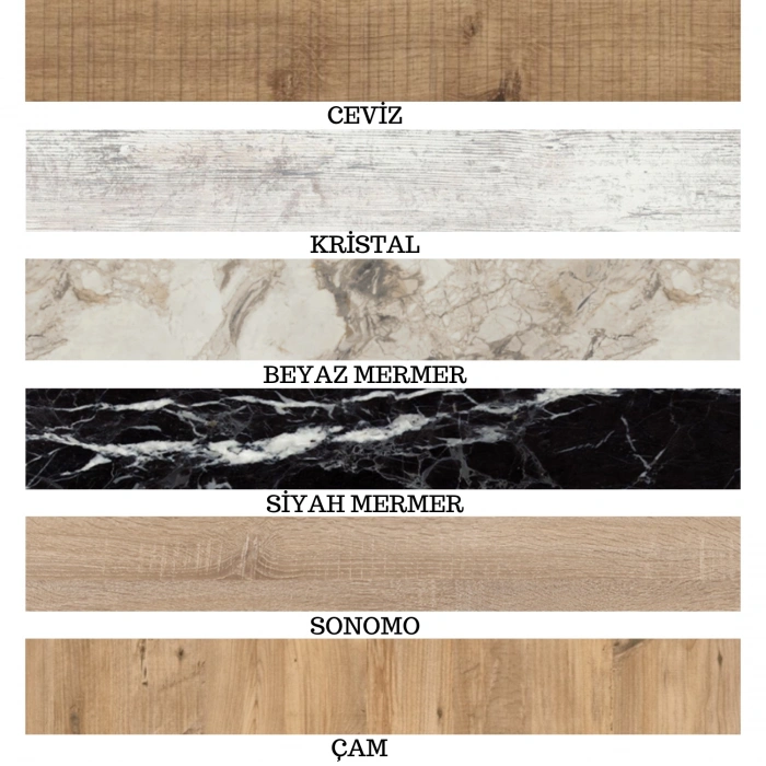 Reyhan 3lü Zigon Sehpa & Yan Sehpa Ahşap Ayaklı Salon Seti Çay Sehpası Sonomo