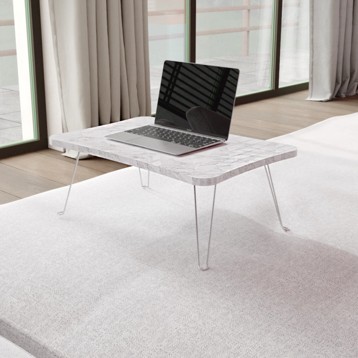 Taşınabilir Katlanır Yatak Koltuk Üstü Hasta Servis Laptop Bilgisayar Çalışma Sehpası - Kristal