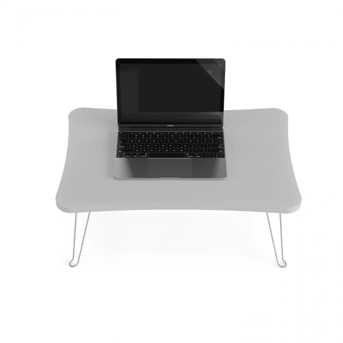 Taşınabilir Katlanır Yatak Koltuk Üstü Hasta Servis Masası Laptop Bilgisayar Çalışma Sehpası - Beyaz