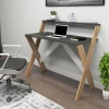 İQAS 50x90 Cm Çalışma Masası Laptop Bilgisayar Masası Ofis Ders Yemek Çocuk Masası Çam - Antrasit