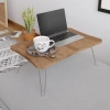 Taşınabilir Katlanır Yatak Koltuk Üstü Hasta Servis Masası Laptop Bilgisayar Çalışma Sehpası Ceviz