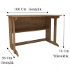 Vennüs 100x55 Cm Kütüphaneli Geniş Çalışma Masası Laptop Bilgisayar Masası Ofis Ders Masası - Çam