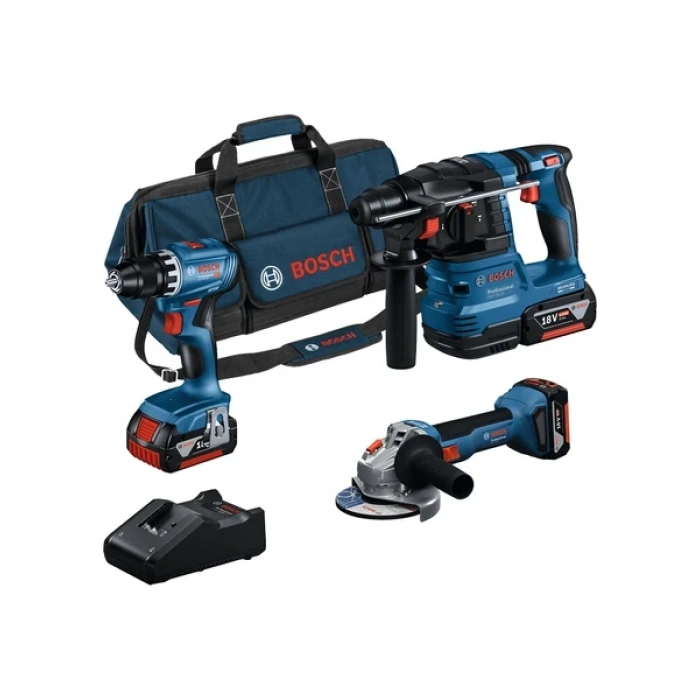 Bosch GSR+GWS+GBH+3X4.0AH+GAL 18V-40 Karma Set