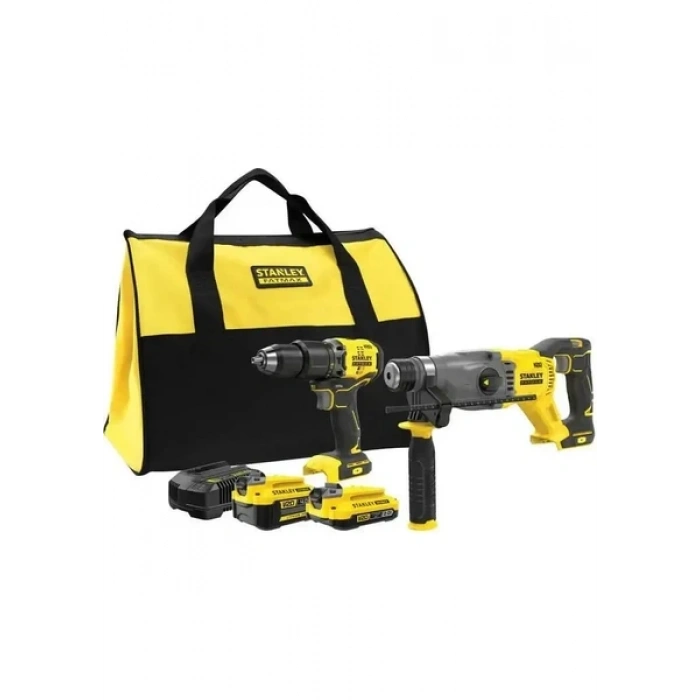 Stanley SFMCK216MDS 18V Fatmax Kömürsüz Darbeli Matkap ve Sds Plus Kırıcı Delici Seti