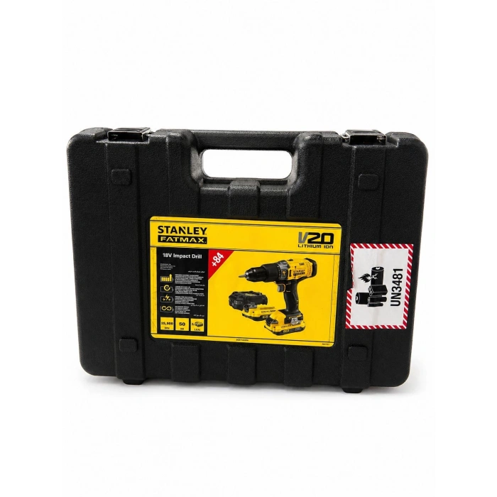 Stanley Fatmax SCD718D2KA 18V 2AH V20 Çift Akü Darbeli Matkap + 83 Parça Aksesuar Hediyeli