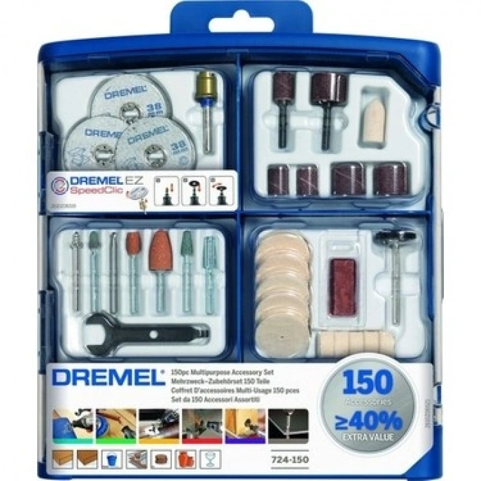 Dremel EZ SpeedClic 150 Parça Çok Amaçlı Aksesuar Seti