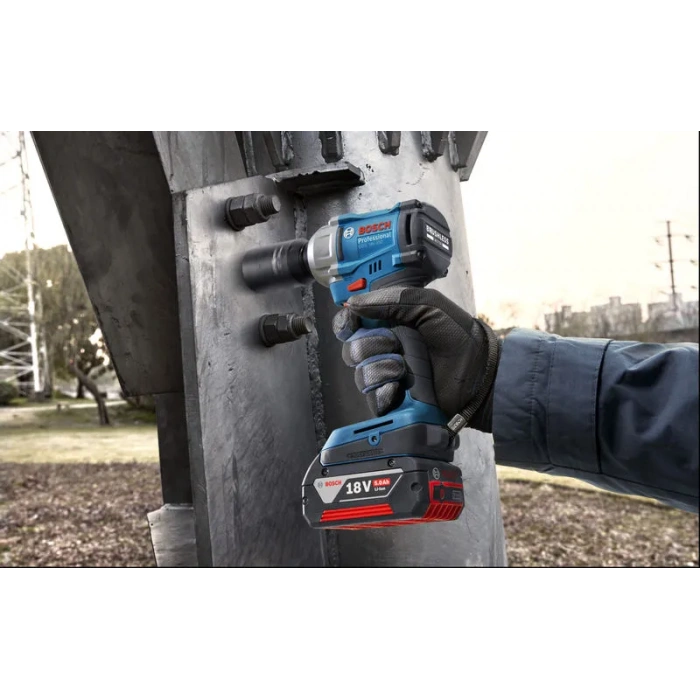Bosch Profesyonel Gds 18V-350 4 Ah Çift Akülü Darbeli Somun Sıkma Makinesi 06019M5021