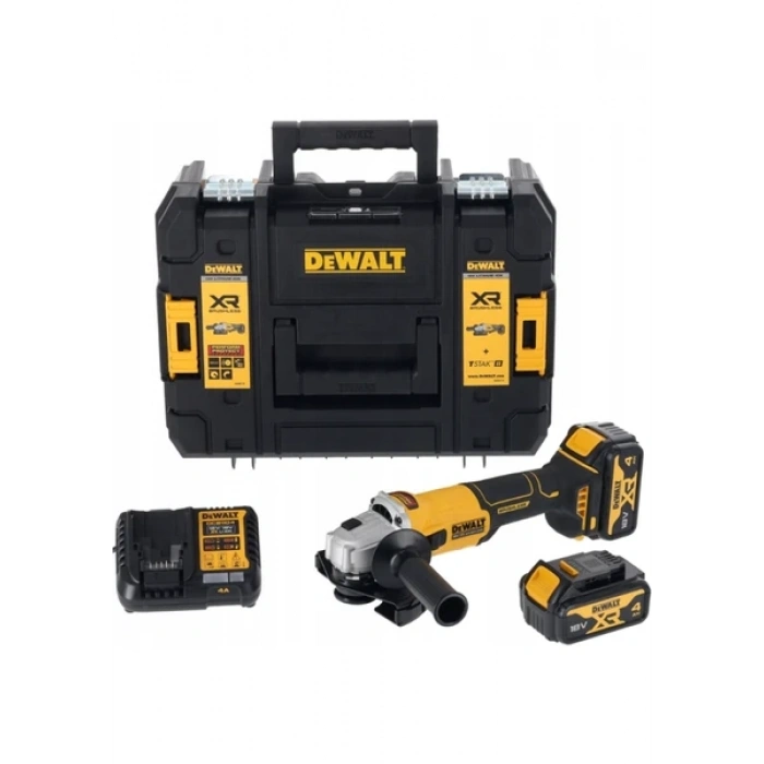 DEWALT DCG407M2T-QW 18V Xr Kömürsüz Akülü Avuç Taşlama 2X4.0AH