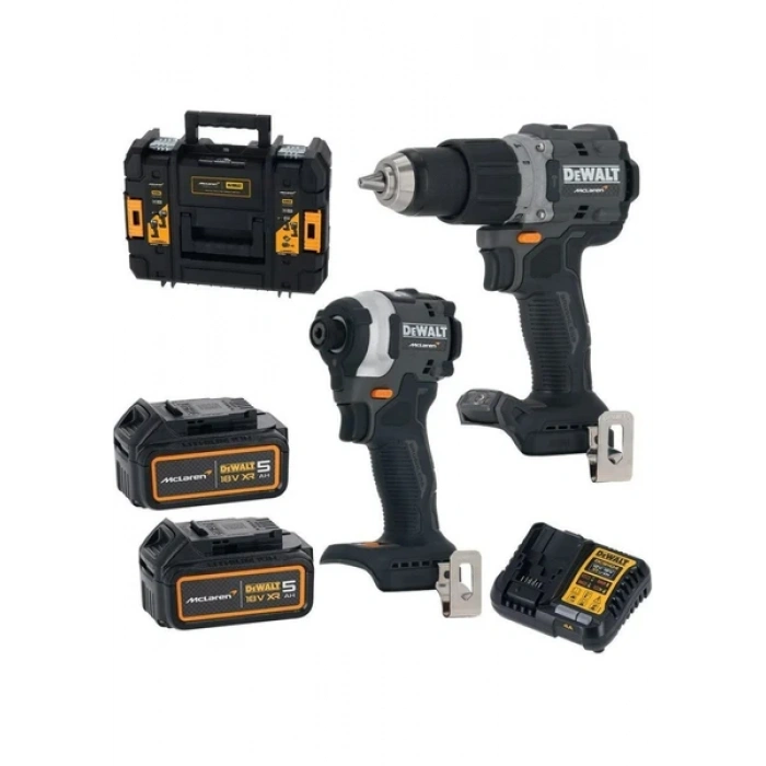 Dewalt Mclaren DCK200MP2T Kömürsüz 18V 5 Ah 2 Li Akülü Matkap Set