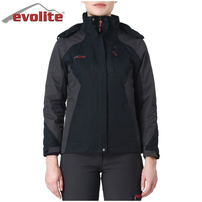 Evolite Diva Kadın 3in1 Gri/Siyah Mont