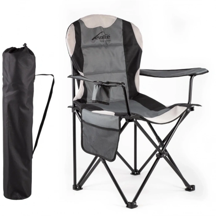 Evolite E-5054-G Nature Katlanabilir Kamp Sandalyesi (Gri)