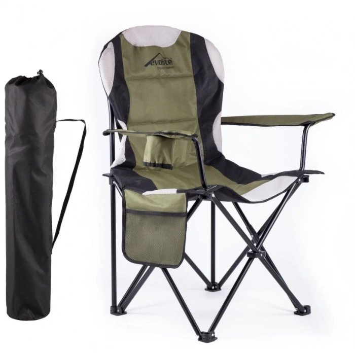 Evolite E-5054-H Nature Katlanabilir Kamp Sandalyesi (Haki)