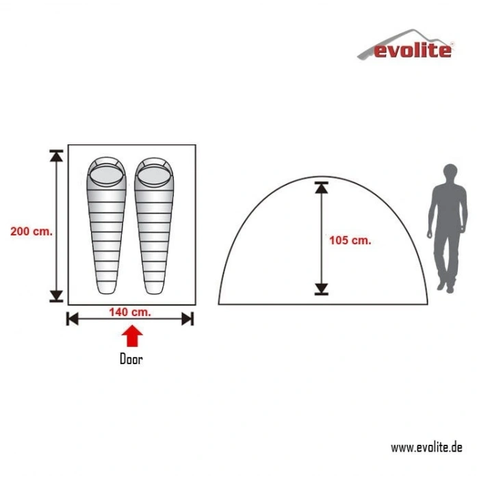 Evolite Trip Mono Dome 2 Kişilik Çadır