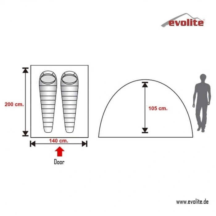 Evolite Trip Mono Dome 2 Kişilik Kamp Çadırı