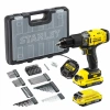 Stanley Fatmax SCD718D2A 18V V20 2.0 Ah Çift Akülü Darbeli Matkap Kiti + 83Parça Aksesuar