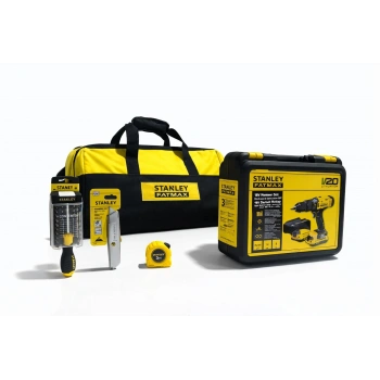 Stanley 4’lü Set+Çanta Hediyeli (Darbeli Matkap+Taşıma Çantası+Tornavida Seti+Maket Bıçağı+Şerit Metre)