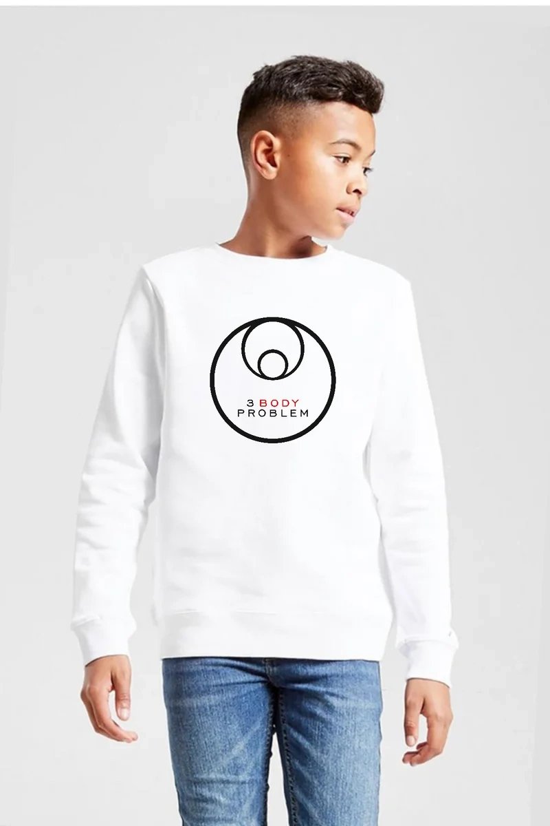 3 Body Problem Logo Beyaz Çocuk 2ip Sweatshirt