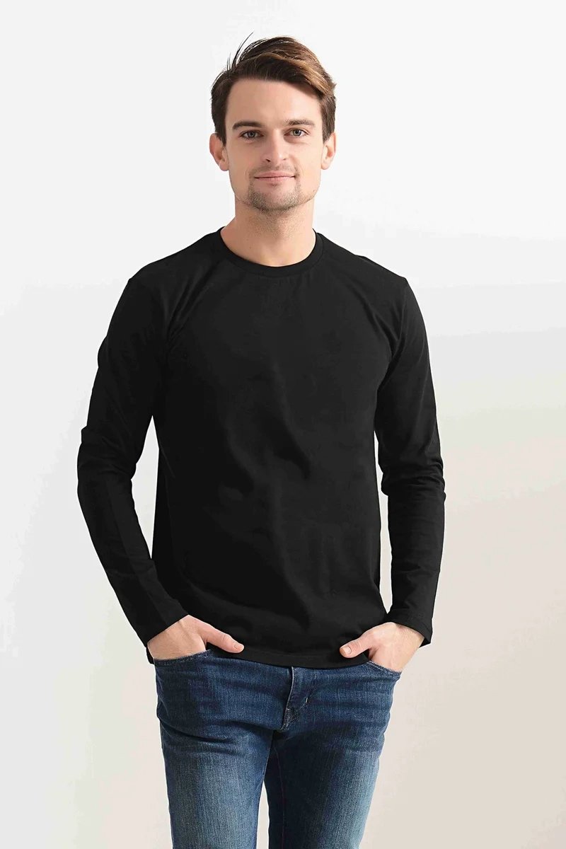 basic-siyah-erkek-long-sleeve-sweatshirt-1-38834128-sw800sh1200 Basic Siyah Erkek Long Sleeve Sweatshirt - Görsel 1