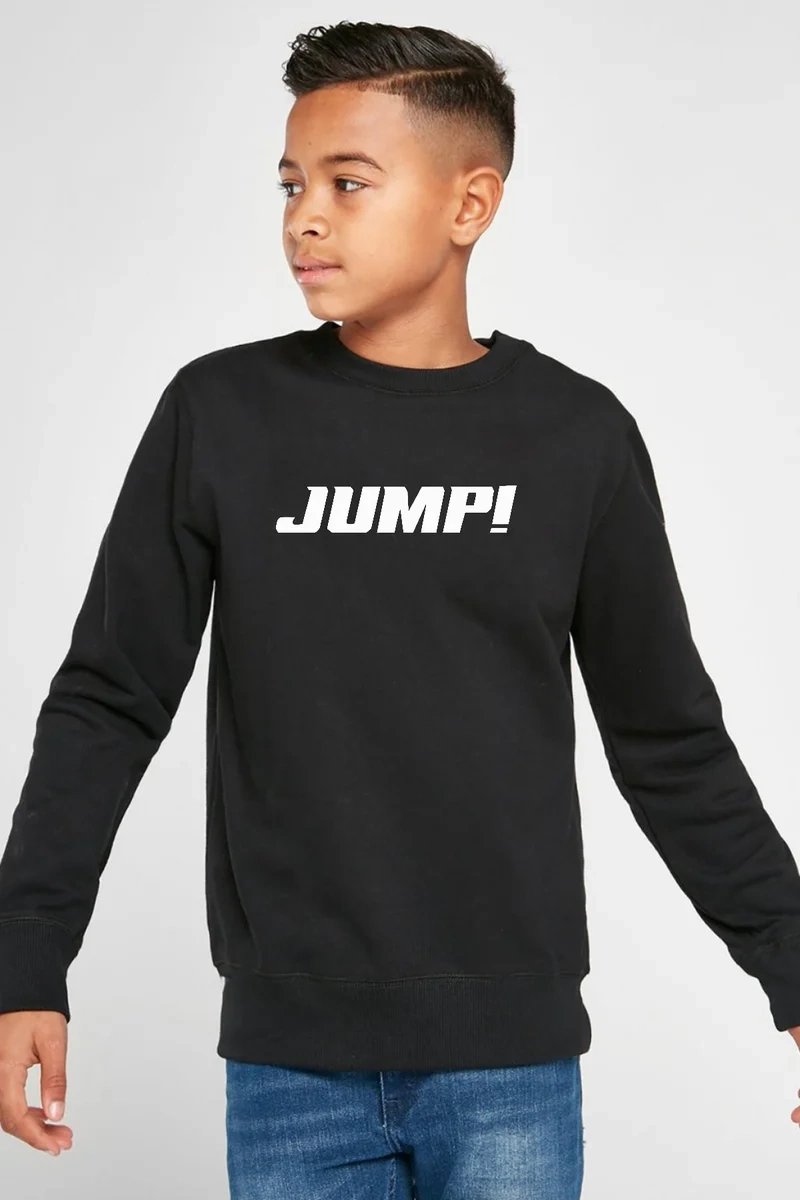 Blackpink Jump Basic Logo Siyah Çocuk 2ip Sweatshirt