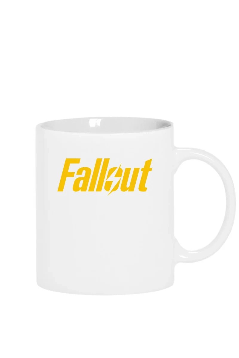 Fallout Lettern Beyaz Kupa Bardak