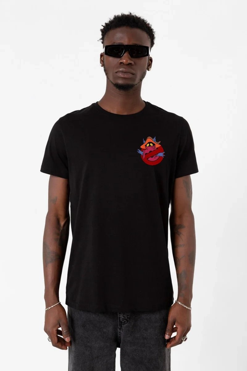 He Man Ghostmasters Logo Siyah Erkek Tshirt