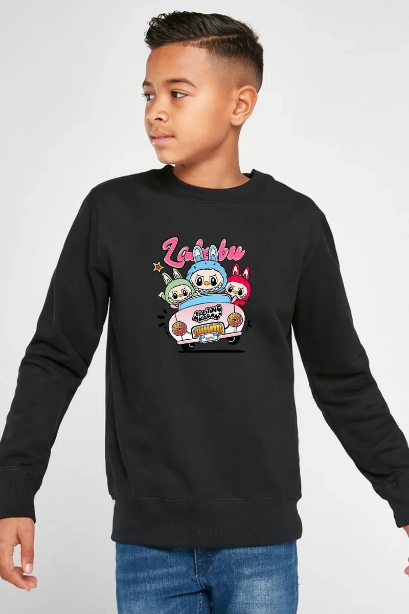 labubu-exciting-macarons-siyah-cocuk-2ip-sweatshirt-1-77096314-sw800sh1200 Labubu Exciting Macarons Siyah Çocuk 2ip Sweatshirt - Görsel 1