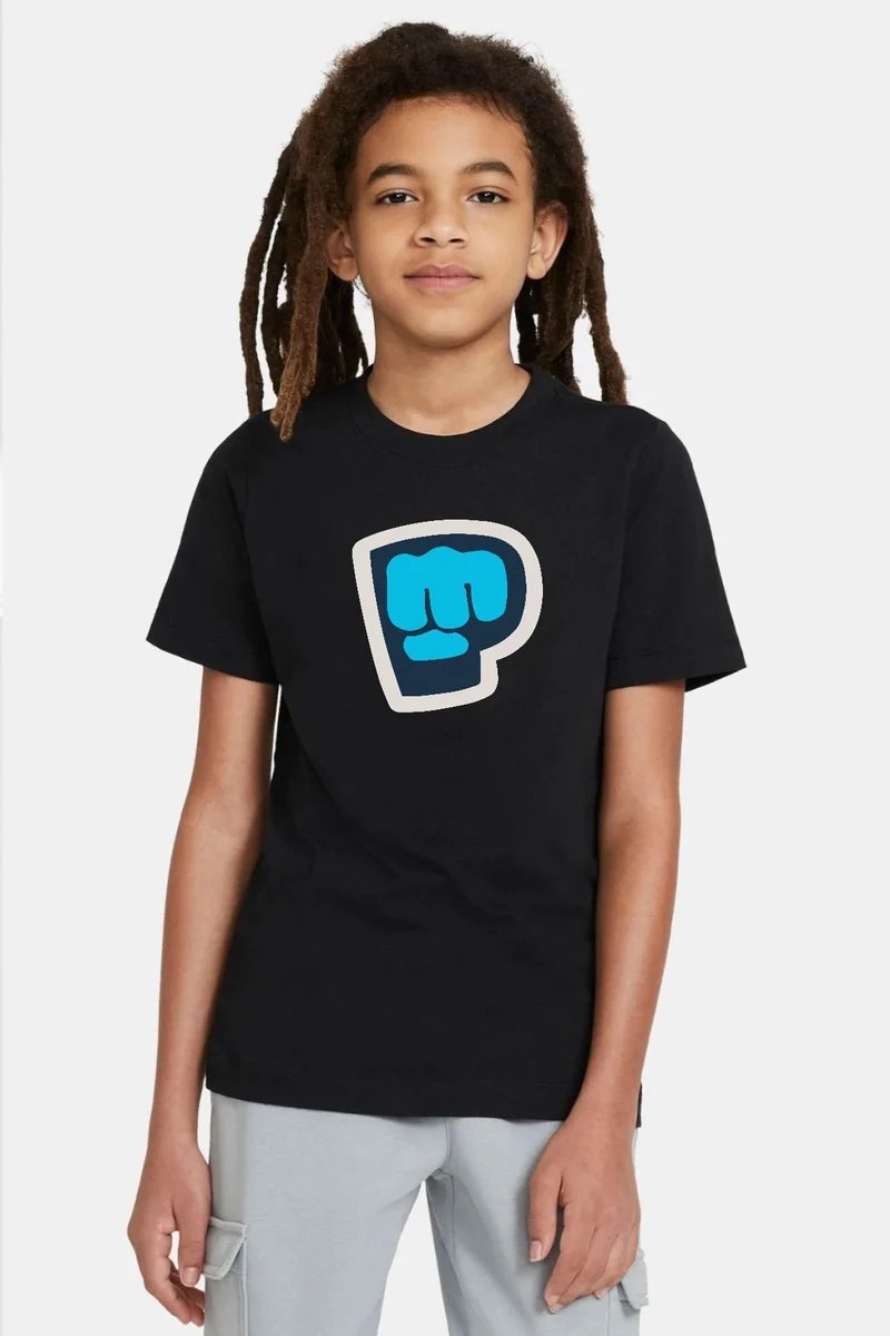 PiewDiePie Active Siyah Çocuk Tshirt