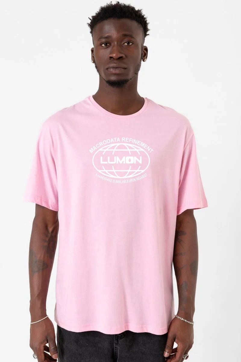 Severance Lumon Industries Pembe Erkek Oversize Tshirt