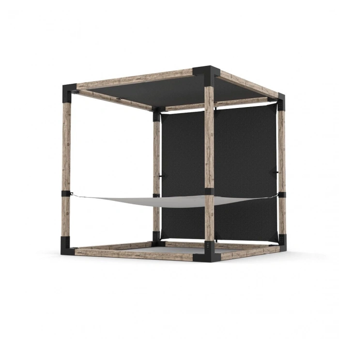 2 Kişilik Çift Gölgelikli ve Hamaklı Pergola Çardak Seti