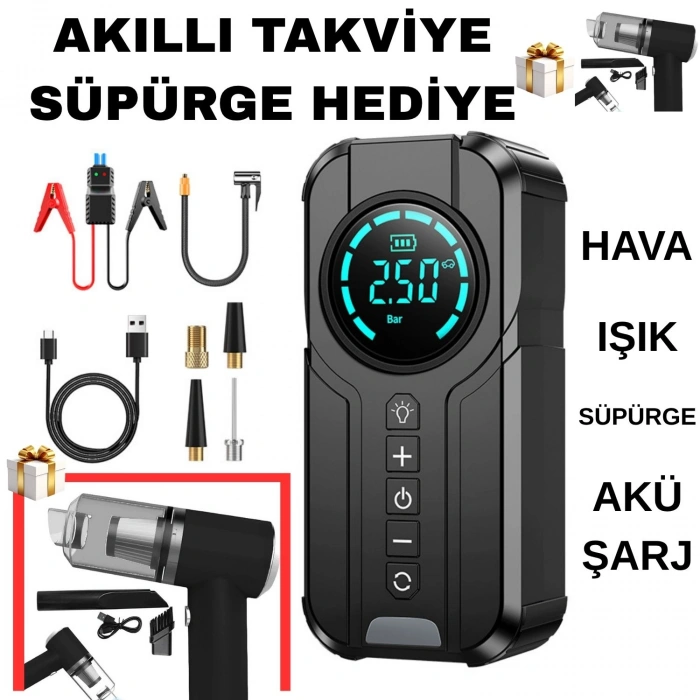 KABLOSUZ AKÜ TAKVİYE CİHAZI ŞARJLI SÜPÜRGE HEDİYE