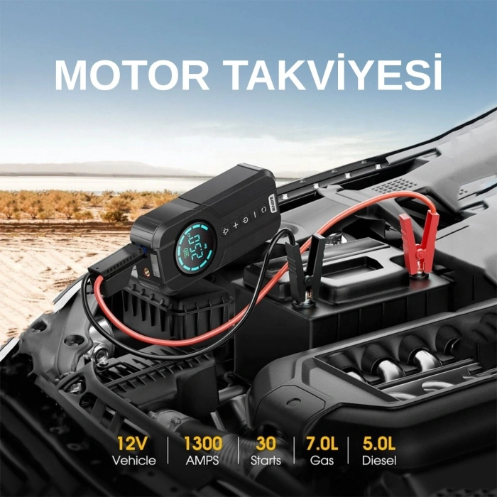 KABLOSUZ AKÜ TAKVİYE CİHAZI ŞARJLI SÜPÜRGE HEDİYE