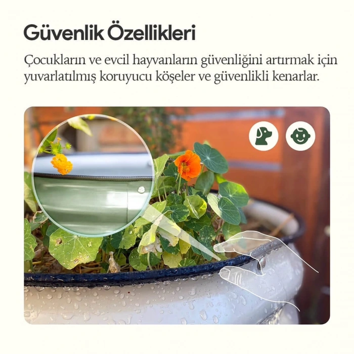 Modüler Yükseltilmiş Bahçe Yatağı – Sebze Yatağı – Bej – 6 Farklı Kurulum