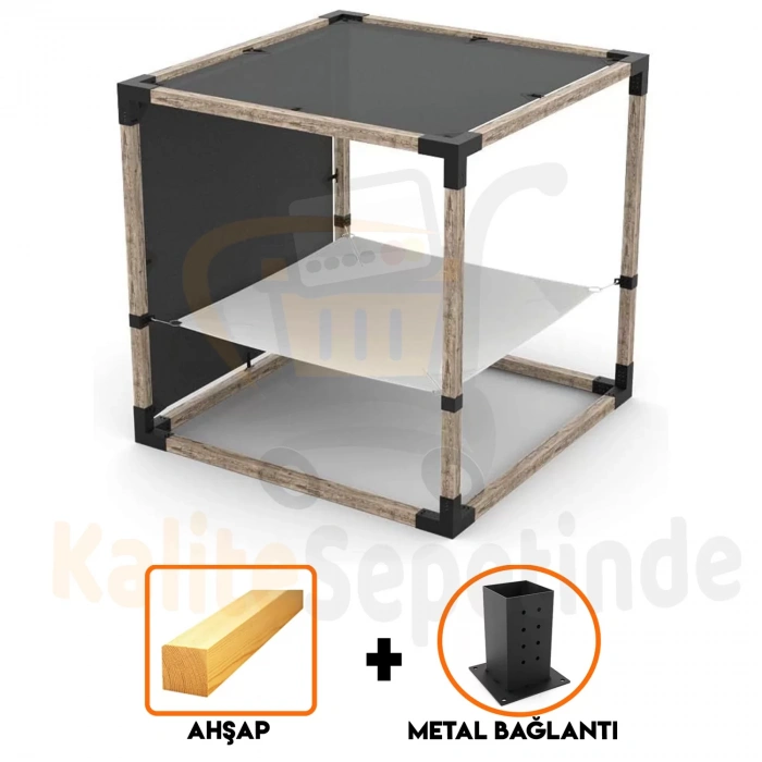 BAHÇE AHŞAP KAMELYA ÇARDAK YAPI SETİ KOMPLE SET