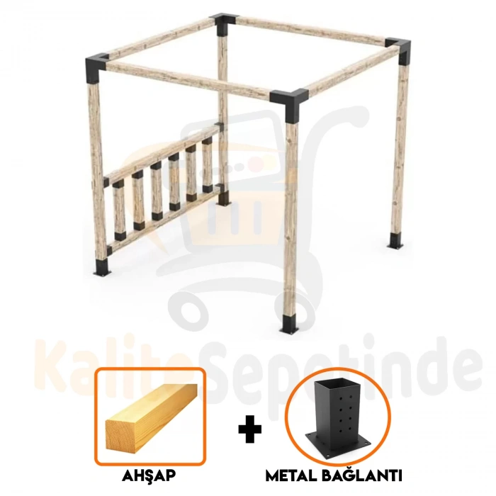 BAHÇE AHŞAP KAMELYA ÇARDAK YAPI SETİ KOMPLE SET