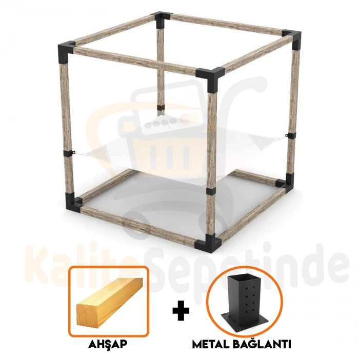 BAHÇE AHŞAP KAMELYA ÇARDAK YAPI SETİ KOMPLE SET