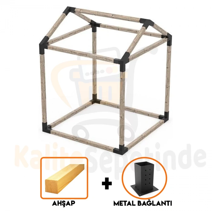 BAHÇE AHŞAP KAMELYA ÇARDAK YAPI SETİ KOMPLE SET