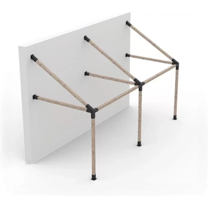 BAHÇE AHŞAP KAMELYA ÇARDAK YAPI SETİ METAL BAĞLANTI