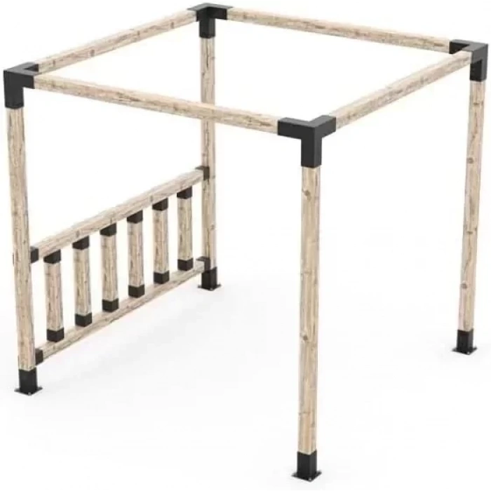 BAHÇE AHŞAP KAMELYA ÇARDAK YAPI SETİ METAL BAĞLANTI